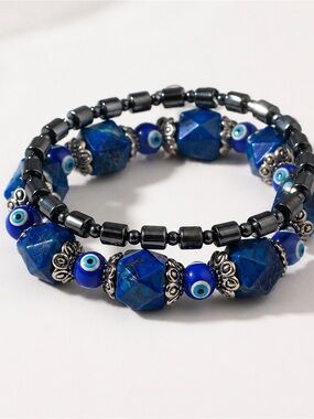 Evil eye 🧿 blue gray bracelet new